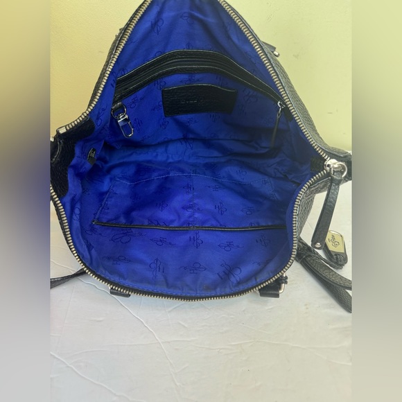 Cole Haan Pebble Leather Satchel Shoulder Crossbody Bag Tote Logo Minimalist Fob - Picture 10 of 16